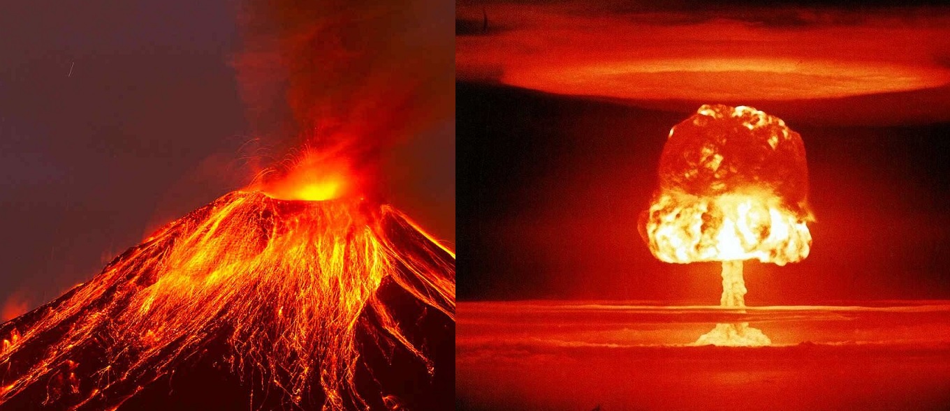 Cosa accadrebbe se si lanciasse una bomba atomica dentro un vulcano?